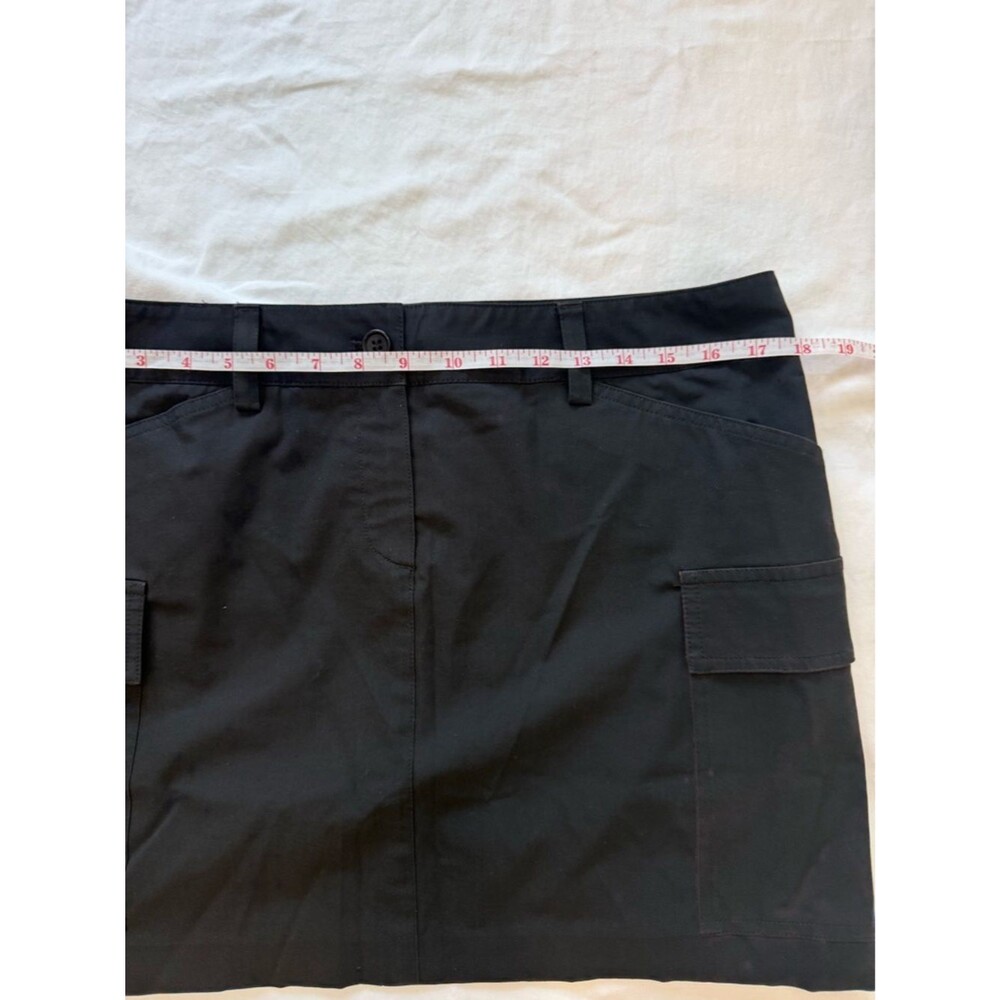 Theory Black Utility Cargo Mini Skirt EUC Size 12 - Picture 4 of 6